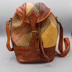 handtas leer en rottan, Ophalen of Verzenden, Gebruikt, Bruin, Schoudertasje