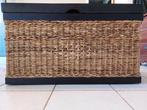 Houten/rieten koffer, Huis en Inrichting, Woonaccessoires | Kisten, Ophalen, Gebruikt, Minder dan 50 cm, 75 tot 100 cm