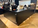 Hoek toonbank toog zwart met wasbak en koelkast, Ophalen, Gebruikt