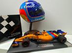 F1  F. ALONSO 1/18 McLaren + HELM 1/2, Hobby en Vrije tijd, Ophalen of Verzenden