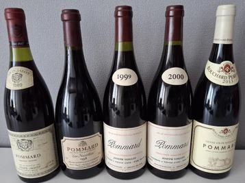 5 bouteilles de Pommard 1989/1998/1999/2000/2013 beschikbaar voor biedingen
