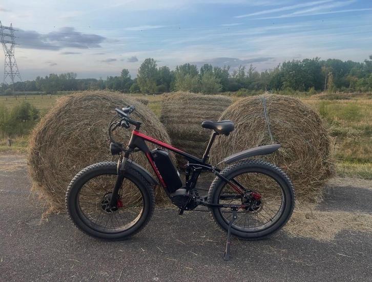 E-Mountainbike full suspension, Fietsen en Brommers, Brommers | Crossbrommers, Zo goed als nieuw, Ophalen