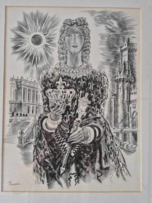Albert Decaris, gravure 'La Royauté', Antiek en Kunst, Kunst | Etsen en Gravures, Ophalen