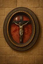 antiek Frans kruisbeeld uit de late19e eeuw circa 1880-1900), Antiek en Kunst, Ophalen of Verzenden