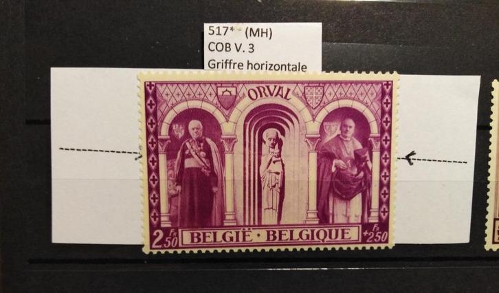 Belgische postzegels uit 1939* (MH) ORVAL met variatie, Postzegels en Munten, Postzegels | Europa | België, Postfris, Frankeerzegel