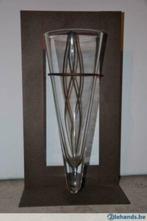 Vaas + houder, Enlèvement, Comme neuf, Verre, 50 à 75 cm