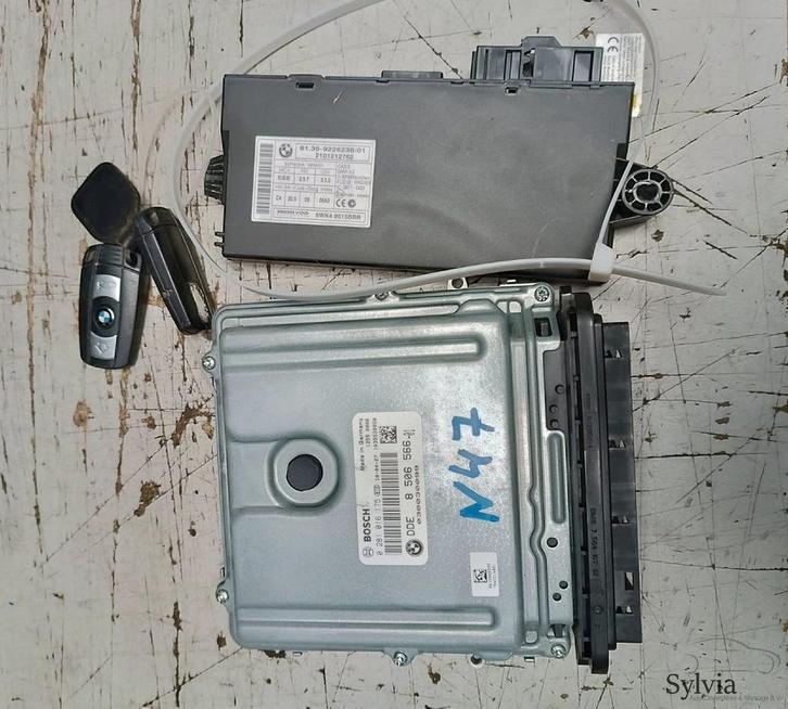 Startset Contactslot + ECU CAS3 N47 BMW 3 serie E90 E91 E92, Auto-onderdelen, Elektronica en Kabels, Gebruikt, Ophalen of Verzenden