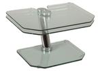 table de salon avec plateaux pivotant NEUVE en verre trempée, Neuf, 50 à 100 cm, Enlèvement, 50 à 100 cm