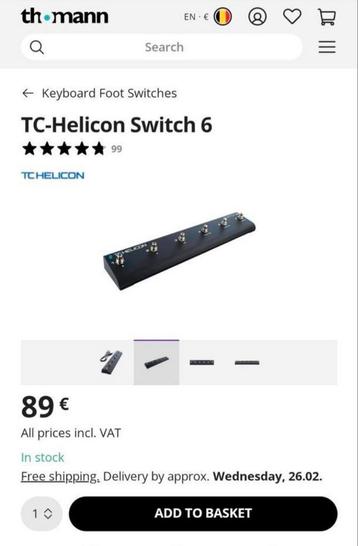Tc helicon switch6 voor play electric/acoustic  beschikbaar voor biedingen