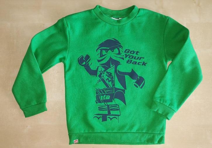 Mooie groene trui Lego Ninjago, maat 122/128, Kinderen en Baby's, Kinderkleding | Maat 122, Zo goed als nieuw, Jongen of Meisje
