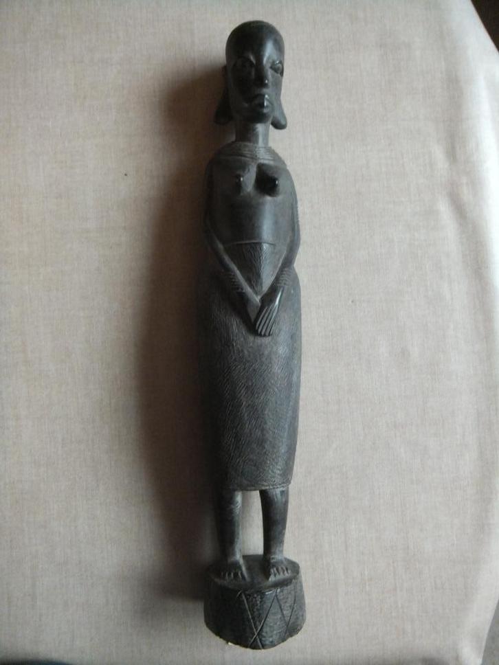 afrikaanse vrouw, Antiek en Kunst, Kunst | Beelden en Houtsnijwerken, Ophalen of Verzenden