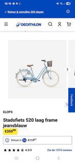 Stadsfiets 520 laag frame
lichtblauw, Fietsen en Brommers, Ophalen, Zo goed als nieuw