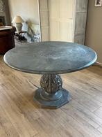 Table ronde avec pied déco, Huis en Inrichting, Tafels | Eettafels, Ophalen, Gebruikt, Rond, Overige houtsoorten