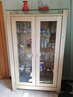 vitrinekast glazen legplanken, Huis en Inrichting, Kasten | Vitrinekasten, Ophalen, Met deur(en), Glas, Zo goed als nieuw