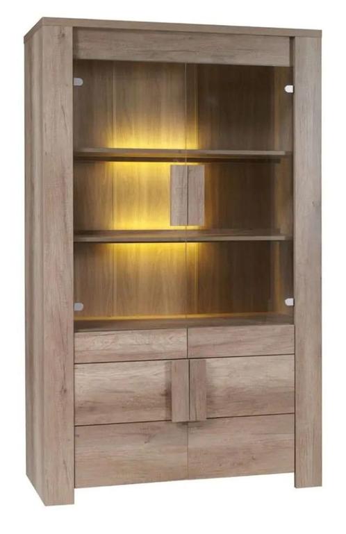 Vitrine, argentier, vaisselier neuf, Maison & Meubles, Armoires | Buffets, Neuf, 150 à 200 cm, 100 à 150 cm, 25 à 50 cm, Avec porte(s)