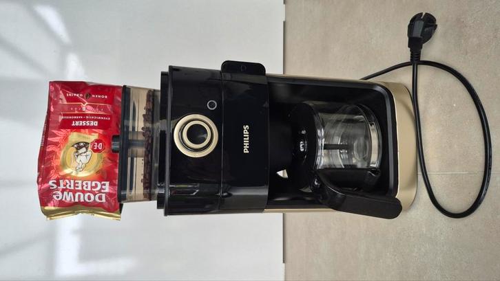 Philips Grind & Brew + koffiebonen Douwe Egberts, Electroménager, Cafetières, Comme neuf, Café moulu, Café en grains, Autres modèles