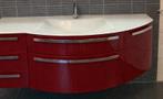 Rode badmeubel met wastafel Pelipal, Ophalen, Gebruikt, 150 tot 200 cm, Minder dan 100 cm