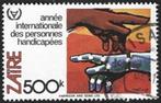 1 Postzegel 1981 Internationaal jaar gehandicapten Zaïre, Ophalen of Verzenden, Overige landen, Gestempeld