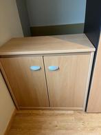 Houten lage kast met twee deuren, Huis en Inrichting, Kasten |Televisiemeubels, Ophalen, Gebruikt, 50 tot 100 cm, Teakhout
