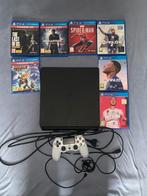 PlayStation 4 Slime 1 TB, Met 1 controller, Gebruikt, 1 TB, Met games