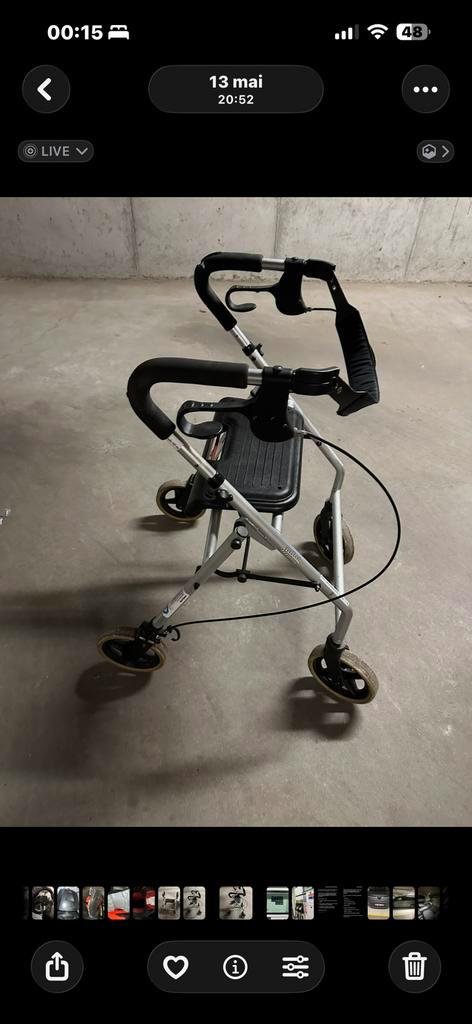 ‍️ Rollator/rollator met zitje — Zeer goede staat, Diversen, Rollators, Gebruikt, Opvouwbaar, Ophalen
