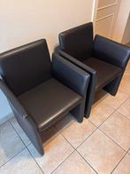 Mooie bruin lederen kuipzeteltjes, Ophalen, Gebruikt, Leer