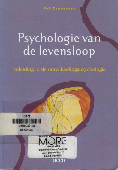 Psychologie van de levensloop - Craeynest, Boeken, Psychologie, Gelezen, Ontwikkelingspsychologie, Ophalen of Verzenden