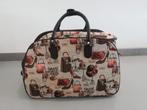 Nieuw!  Vintage handbagage, trolley met wielen, reistas, Nieuw, Ophalen of Verzenden, 35 tot 55 cm, Uitschuifbare handgreep