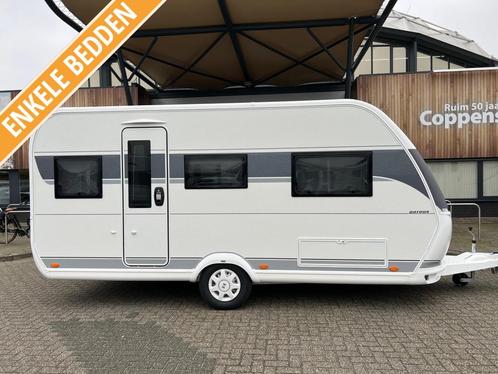 Hobby On Tour 460 DL ENKELE BEDDEN + ACTIE!, Caravans en Kamperen, Caravans, tot en met 3, 1000 - 1250 kg, Treinzit, Hobby, 2 aparte bedden