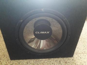 Dubbele Woofer 2x Climax in afgewerkte kist 2x300watt. beschikbaar voor biedingen