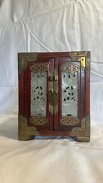 Vintage houten juwelen chinese kast, Antiek en Kunst, Ophalen of Verzenden