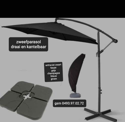 zweef parasols IN SUPER PROMO!!!!!, Tuin en Terras, Parasols, Nieuw, Ophalen of Verzenden