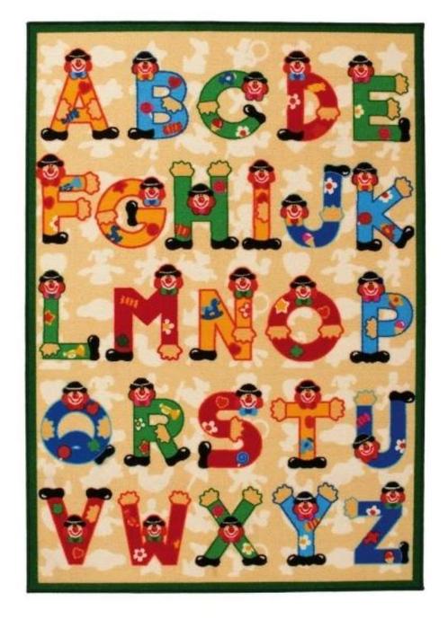 Alfabet Vloerkleed / Tapijt - 100X140 - Van 27,50 voor 12,50, Enfants & Bébés, Chambre d'enfant | Aménagement & Décoration, Neuf