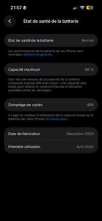 Iphone 15 pro, Télécoms, 128 GB, 88 %, Comme neuf, Enlèvement