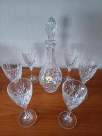 Boheemse kristallen vaas handgemaakt = 6 glazen, Enlèvement, Comme neuf