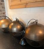 3 lampes suspendues Countryfield en cuivre, Landelijk modern industrieel, Moins de 50 cm, Comme neuf, Enlèvement