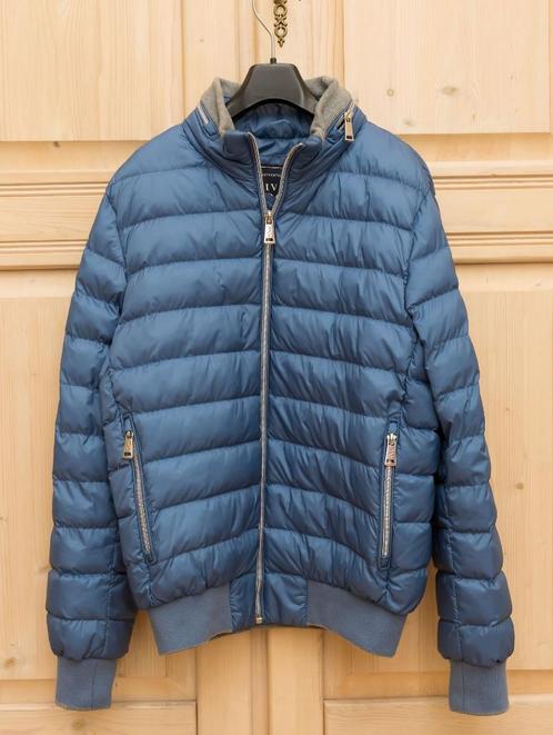Blauwe gewatteerde jas River Woods, mt 12 jaar, Kinderen en Baby's, Kinderkleding | Maat 152, Zo goed als nieuw, Jongen, Jas, Ophalen of Verzenden