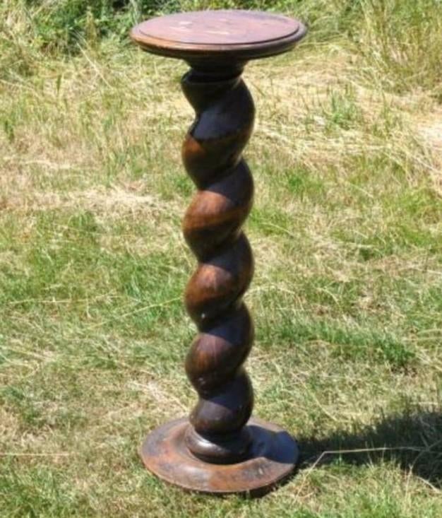 § colonne pied d'estale selette en chene torsadé, Enlèvement ou Envoi