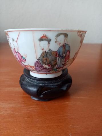 Pochon à thé "Mandarin" porcelaine chinoise Qianlong période, Enlèvement ou Envoi
