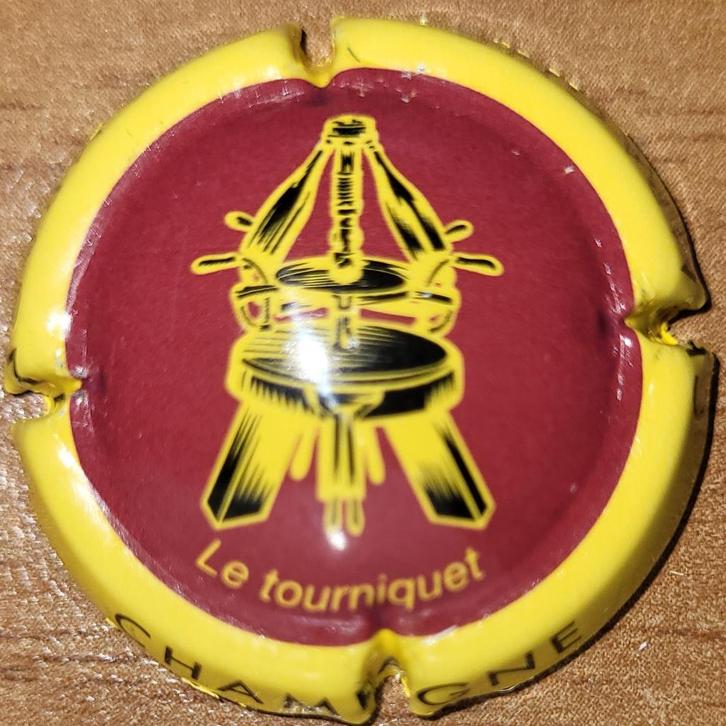 Capsule Champagne de VIGNERONS bordeaux & jaune nr.727o+, Verzamelen, Wijnen, Nieuw, Champagne, Frankrijk, Ophalen of Verzenden