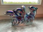 Vintage jaren '90 Dolfijnen - blauw iriserend parelmoerachti, Antiek en Kunst, Ophalen of Verzenden