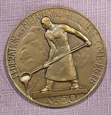 Médaille Federation des Metallurgistes de Liège C.M.B fgtb 