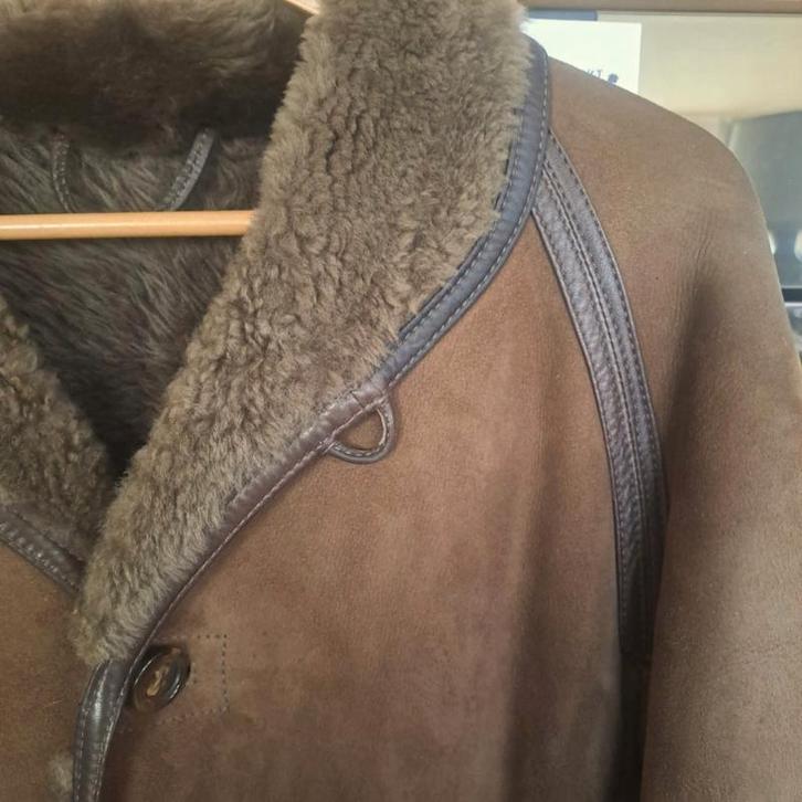 manteau vintage homme daim - mouton inversé - taille 50, Vêtements | Hommes, Vestes | Hiver, Comme neuf, Autres tailles, Brun