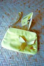 origineel geel vlinder handtasje met bijhorende geldbeugel, Bijoux, Sacs & Beauté, Porte-monnaie & Portefeuilles, Comme neuf, Jaune