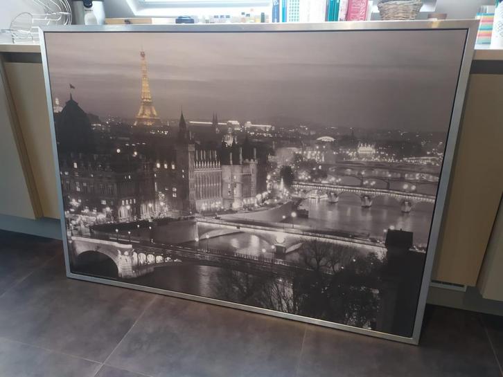 ZWART-WITTE TAFEL PARIS IKEA Vilshult XXL metalen frame, Huis en Inrichting, Woonaccessoires | Wanddecoraties, Zo goed als nieuw