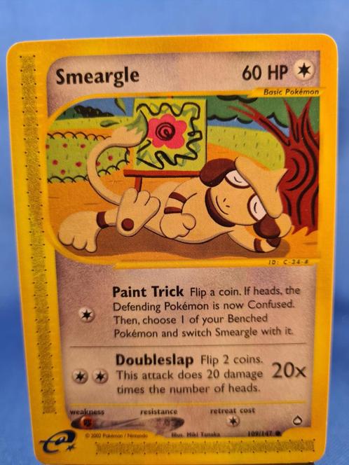 Smeargle 109/147 - Aquapolis, Hobby en Vrije tijd, Verzamelkaartspellen | Pokémon, Gebruikt, Verzenden