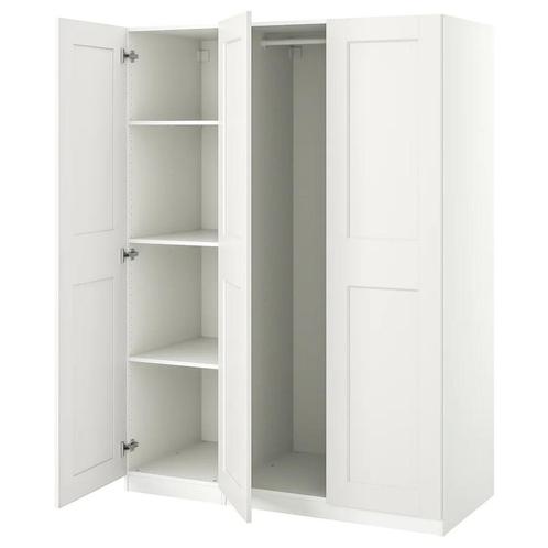 penderie blanche d'Ikea 3 portes 150 x 210, Maison & Meubles, Armoires | Penderies & Garde-robes, Comme neuf, 200 cm ou plus, 100 à 150 cm