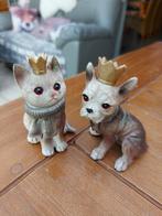 decoratie hond en kat met kroontje, Ophalen of Verzenden