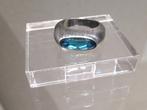 Nieuwe Dyrberg/Kern ring met blauw / turquoise kristal, Bijoux, Sacs & Beauté, Bagues, Bleu, Avec cristal, Envoi, Neuf
