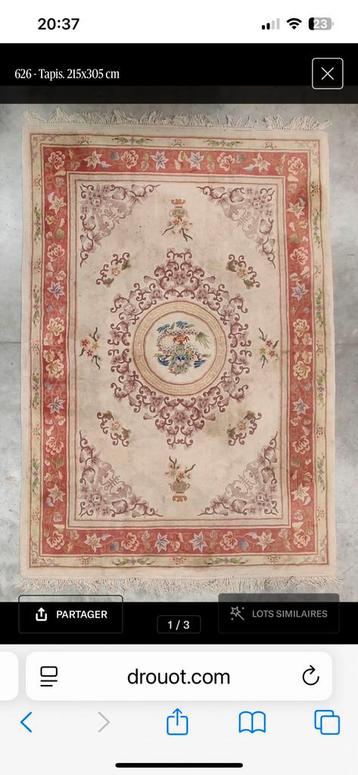 Tapis chinois beschikbaar voor biedingen